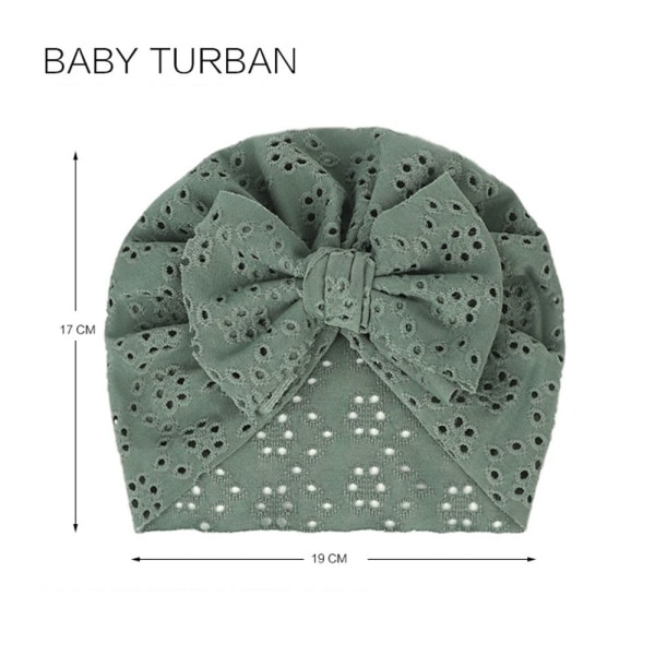 2 Stk Baby Turban Hat Motorhjelm Hat SORT SORT Black