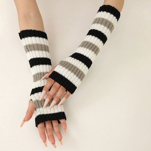 1 par halvfingerhandsker strikkede handsker C C C