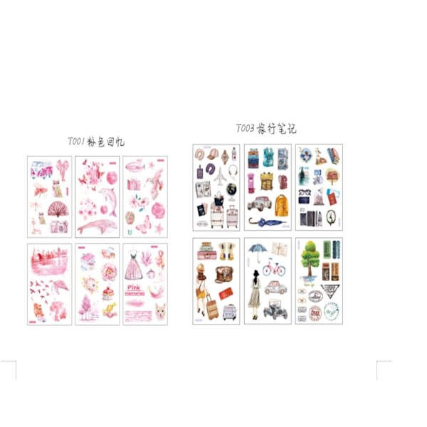 48Sheets Stickers Flower Stickers Washi Stickers set