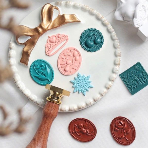 2 kpl Wax Seal Seal -leimasinpää SNOWFLAKE SNOWFLAKE Snowflake