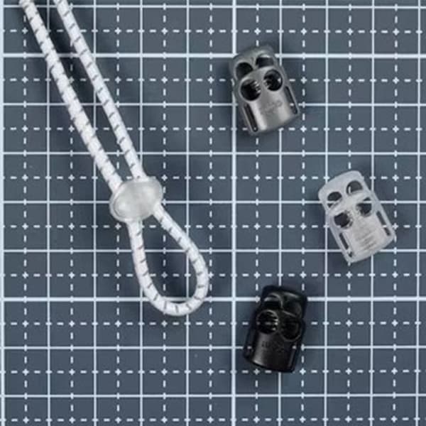 4 stk. Tactical Cord Lock Toggle Stopper SORT Black