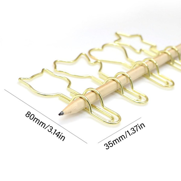 10 STK/pose Pen Fix Clip Papirklips BLYANTFORM BLYANTFORM Pencil Shape