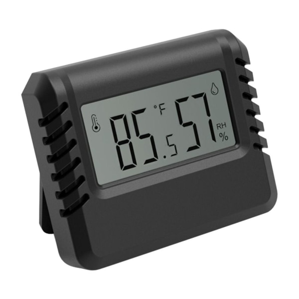 Elektronisk temperatur fugtighedsmåler termometer SORT Black