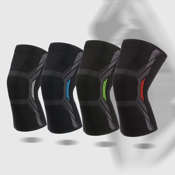 Sportsknebeskyttere Kompresjonsknestøtte SVART&RØD LKNEE PAD Black&Red LKnee Pad-Knee Pad