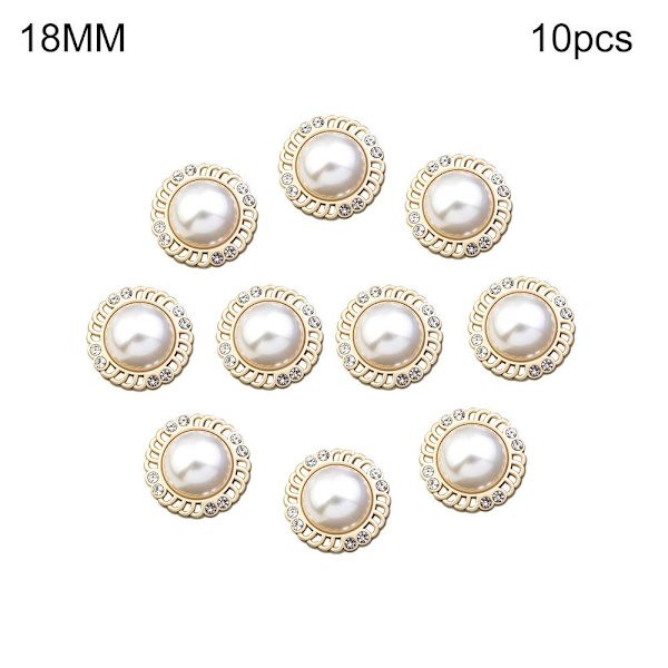 Rhinestone Pearl Knappar Skjorta Knappar 18MM10ST 10ST 18MM10pcs