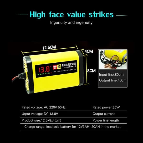 Bil Auto Batteriladdare Billaddare EU PLUG EU PLUG EU Plug
