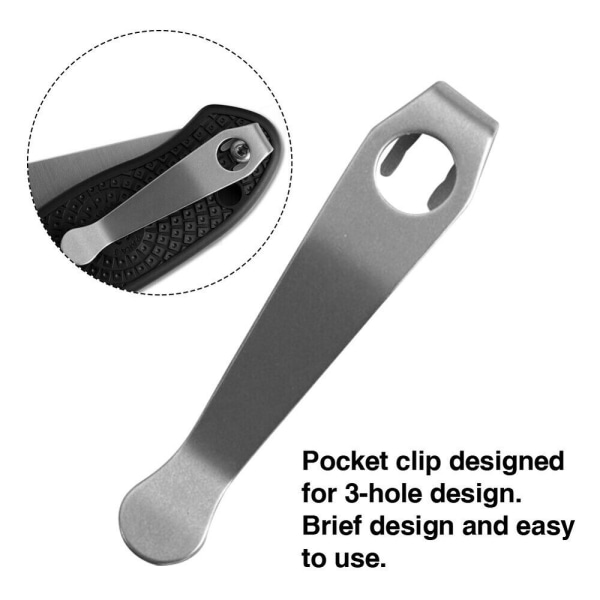 Pocket Clip Alloy taittoleikkuri MUSTA MUSTA Black