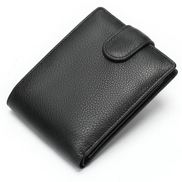 Läderplånböcker Kortväska Hållare Money Clip black