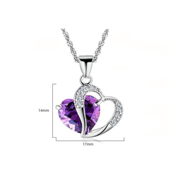 Kaulakoru Heart Birthstone VALKOINEN white