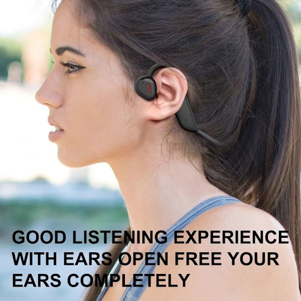 Bone Conduction Earphone Open Ear VAALEANHARMAA light grey