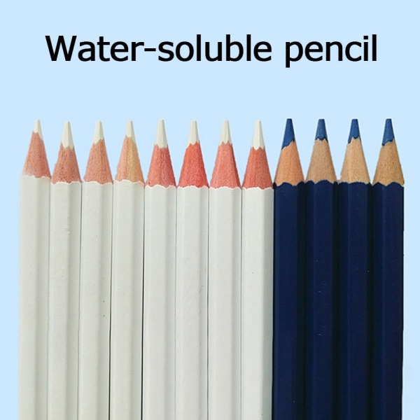 12 stk Vandopløselig blyant Vandsletelig blyant HVID White