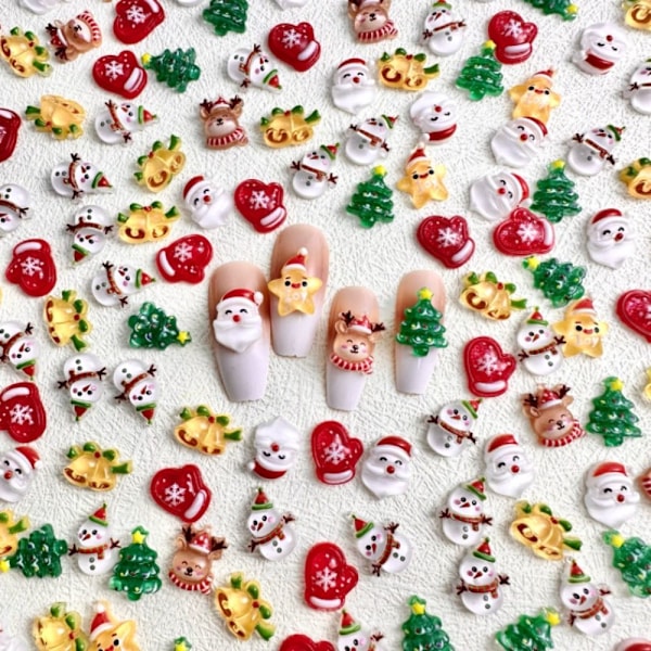 10 kpl Christmas Nail Art Decoration Nail Art koristeet C-10 kpl C-10pcs