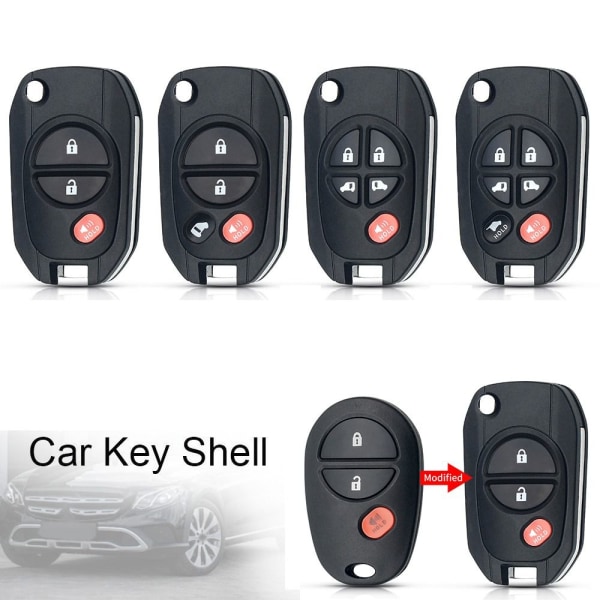 Ekstern bilnøkkelskall Bilnøkkelveske 6 KNAPPER 6 KNAPPER 6 Buttons
