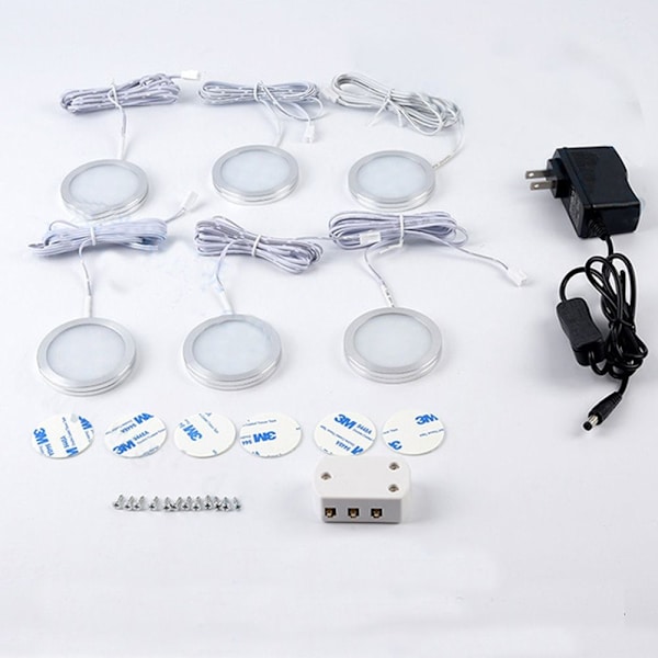 Kaapin alla Valot LED Puck Light EU-3KPL LÄmmin valo EU-3PCS-Warm Light