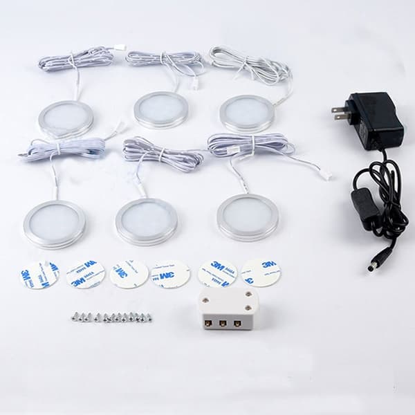 Underskåpsljus LED Puckljus EU-3ST-VIT LJUS EU-3PCS-White Light