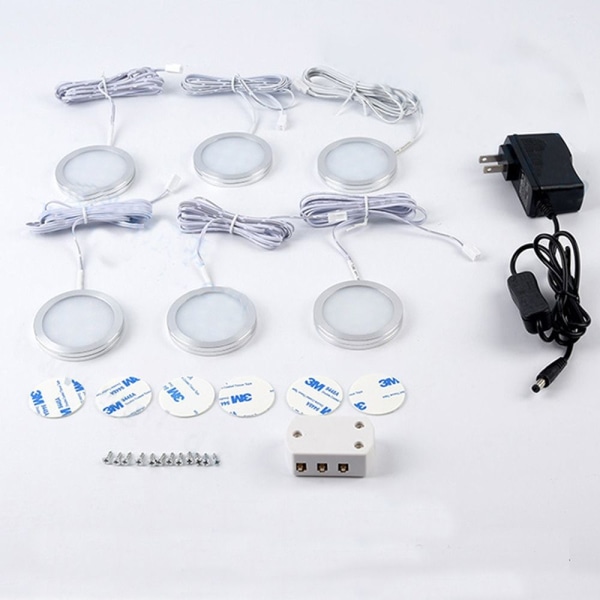 Underskapslys LED Puck Light EU-3STK-VARMT LYS EU-3PCS-Warm Light
