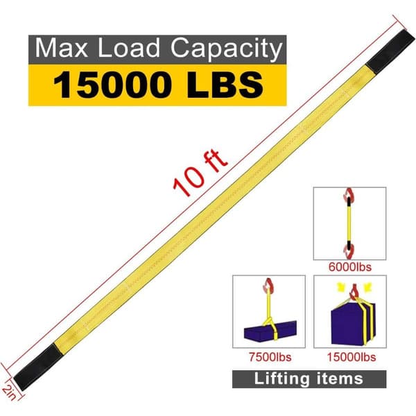 2-Pack Lift Sling Strap Spilstrop Web Sling