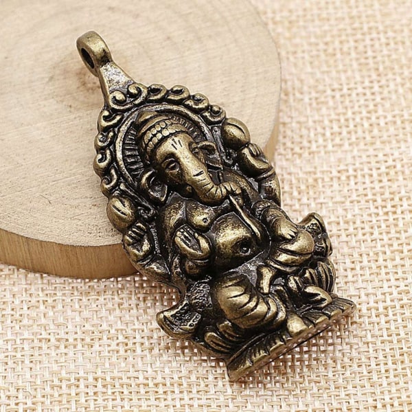 4 Stk Buddha Antique Making Pendant Elephant Buddha Pendant GULD Gold