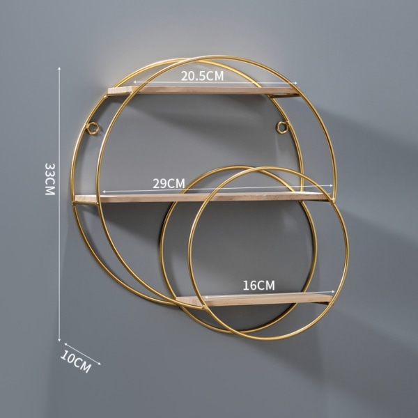 Oppbevaringsstativ Vegg Oppbevaringsstativ HALVSIRKEL GULL HALVSIRKEL GULL Semicircle Gold