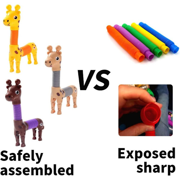 3 STK Giraffe Pop-rør Dyre-suglegetøj GIRAFFE-B GIRAFFE-B Giraffe-B