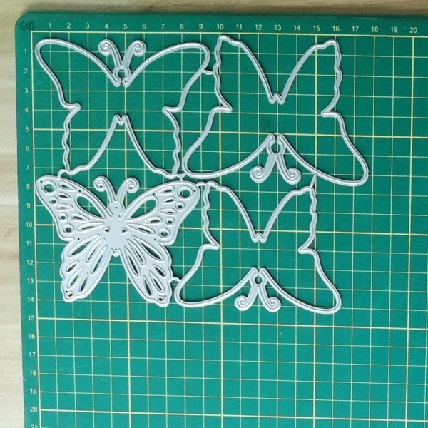 8kpl Butterfly Die Cut 3D-kerroksinen leikkausleikkuri metallipitsi