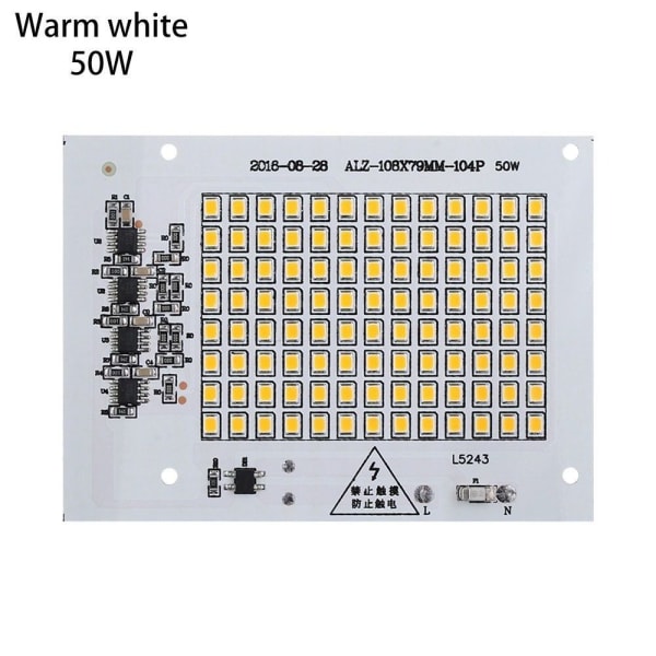 LED Chip Flood -valohelmet LÄMMINVALKOINEN 50W 50W warm white 50W-50W