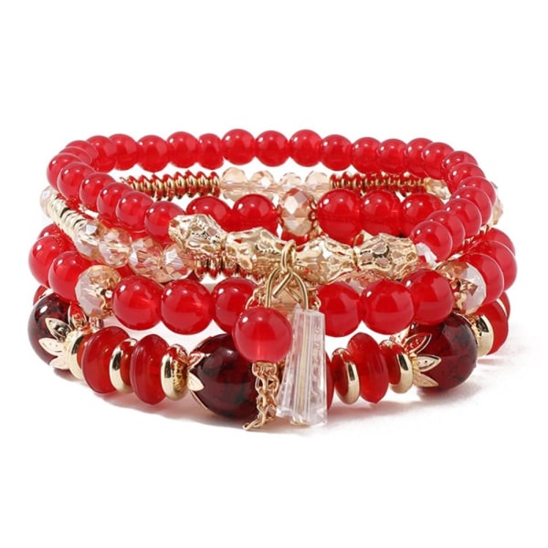Bohemian Beads Rope Multilayer Armbånd C C C