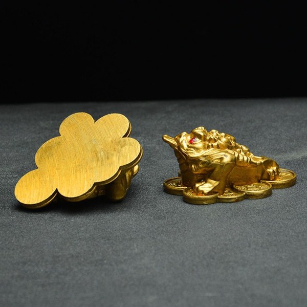 2 stk Money Toad Golden Frog Coin GULD M Gold M