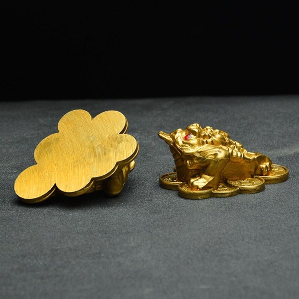 2 stk Money Toad Golden Frog Mynt BRONSE L Bronze L