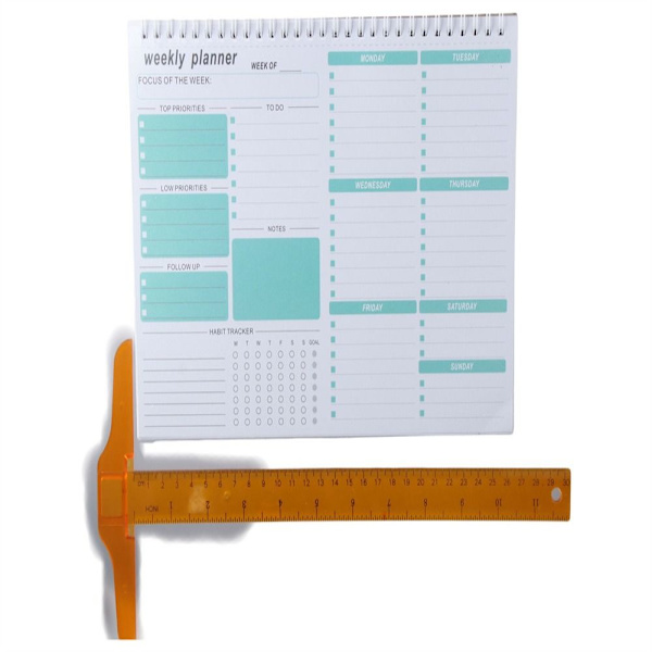 Ukentlig Planlegger Notisblokk To Do List Planlegging Udatert Notisblokk