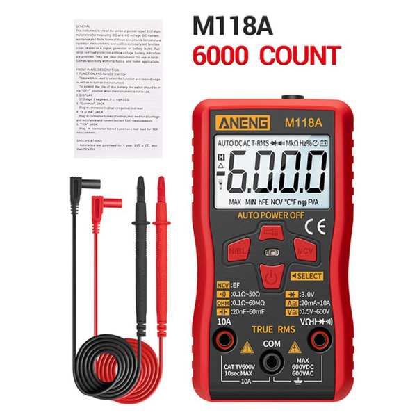 ANENG M118A Digital Mini Multimeter Tester