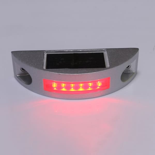 Solar Road Stud Light Trafikmarkeringsljus VIT BLINKAR VIT White flashing