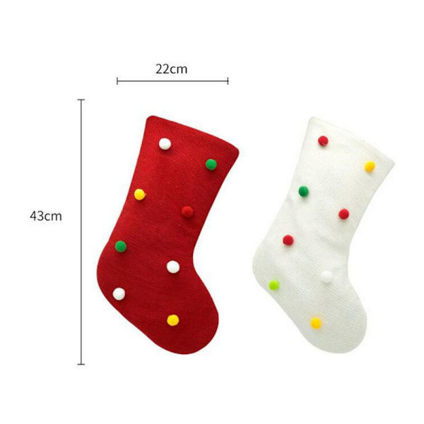 Julestrømper Merry Christmas Sokker RØD L Red L