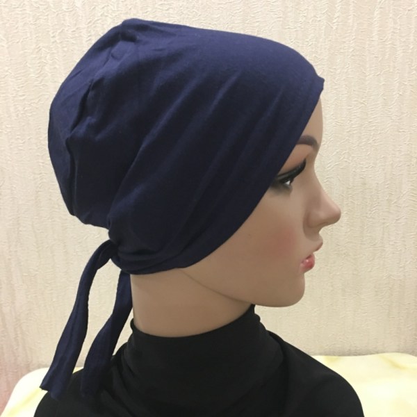 Kvinder under halstørklæde Hijab hættehætte MARINEBLÅ Navy blue