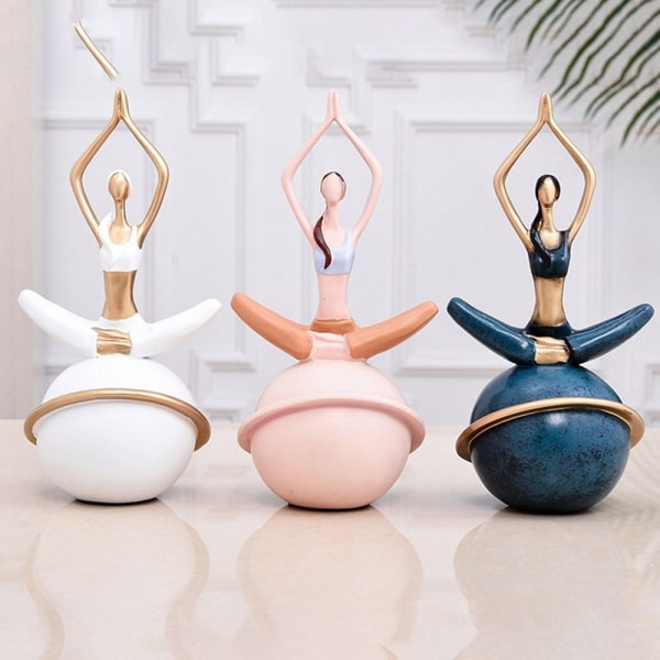 Yoga Figurer Yoga Pose Skulpturer BLÅ BC f.Kr Blue BC-BC