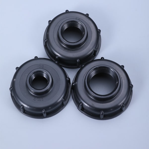 2STK IBC Tankbeslag Gjenget hette SORT 18MM black 18mm