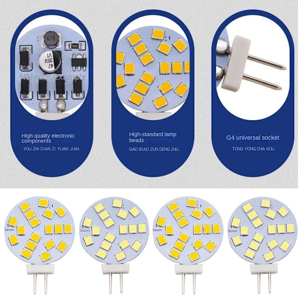 G4 LED-lamput Pyöreä kohdevalopolttimo 2W-LÄMMIÄ VALKOINEN 2W-LÄmmin 2W-Warm White
