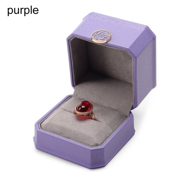 Smyckeskrin Ring Förvaringslåda LILA purple