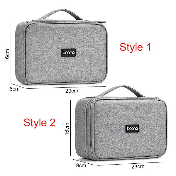Digital förvaringsväska USB kabelväskor grey Style 2-Style 2