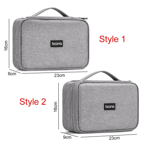 Digital oppbevaringsveske USB-kabelposer grey Style 1-Style 1
