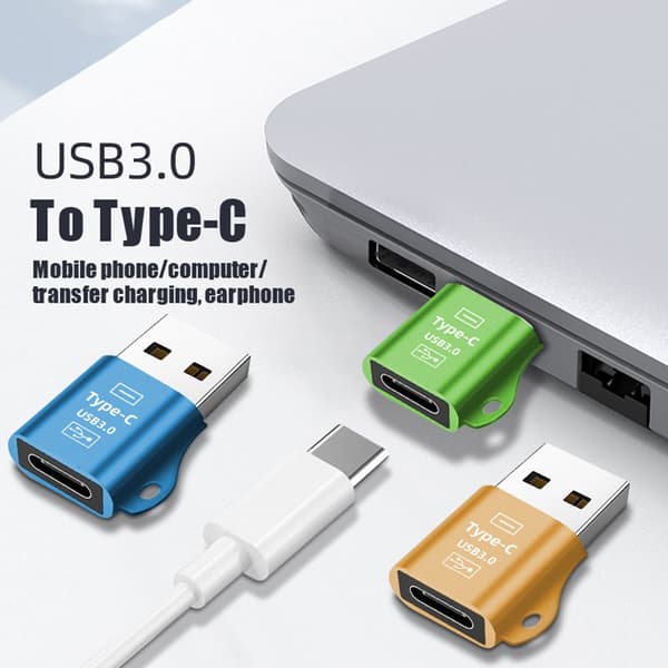 Adapter USB 3.0 Till Type-C BLÅ Blue