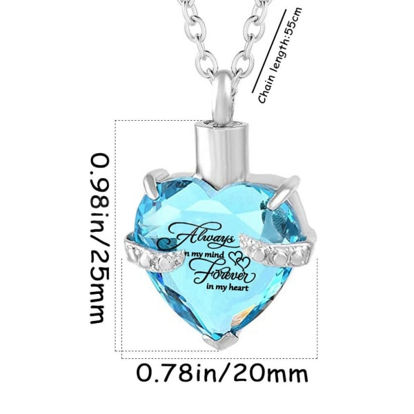 Kremering Smycken Urn Halsband Minnesak Halsband Hänge 01 01 01