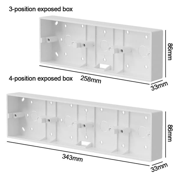 Switch Socket Box Extern Monteringsbox GRÅ 86X86X33MM grey 86x86x33mm