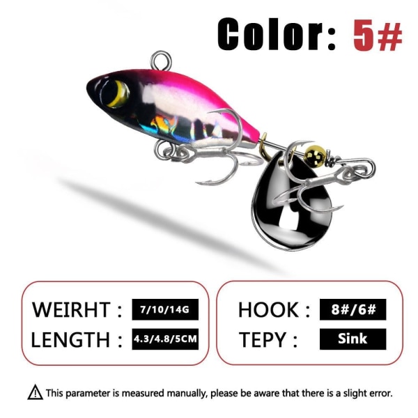 2 stk Metal fiskeagn VIB Lure 14G5 5 14g5