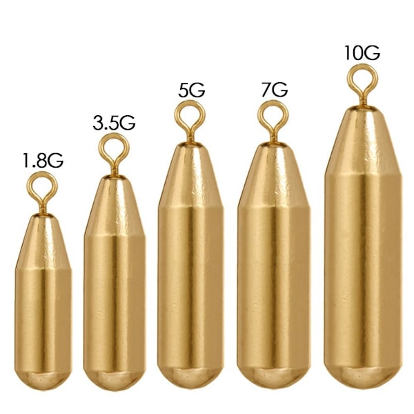 10 stk/parti Kobber Fiskebly fald Messing 1,8G 1,8G 1.8g