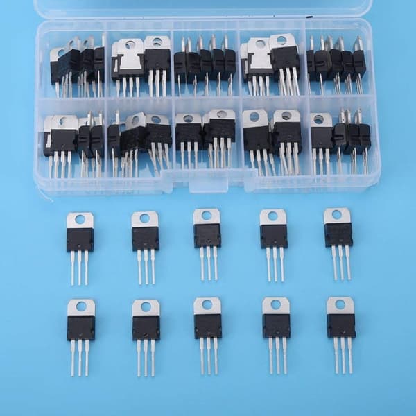 60st Power Transistor Sortiment Triode Spänningsregulator