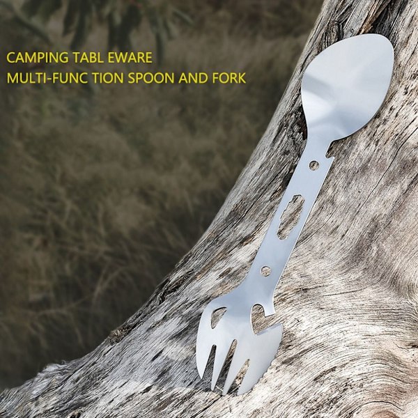 Outdoor Fork Spoon Pullonavaaja MUSTA Black