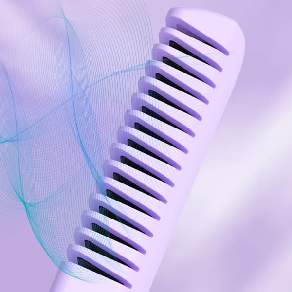 Retting Curling Brush Hår Hot Comb WHITE white