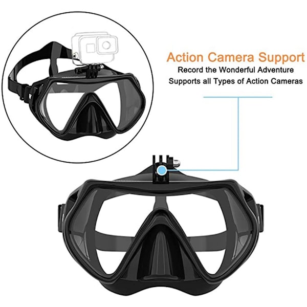 För GoPro Dykmask Simglasögon Dykkamerahållare grön