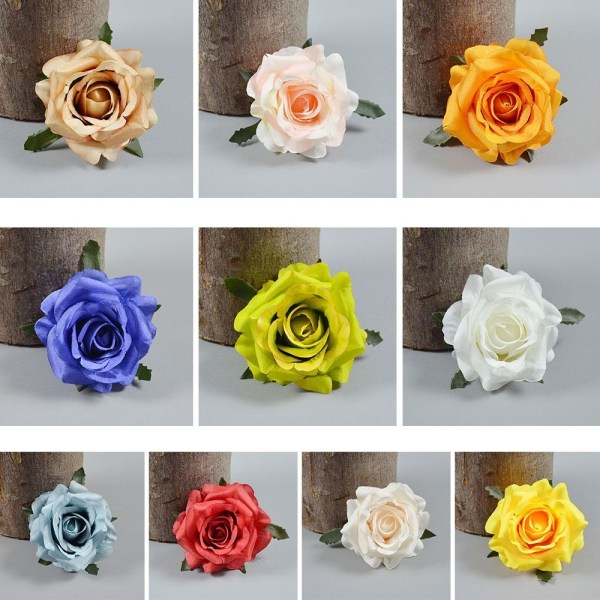 10 kpl Keinotekoisia ruusuja Fake Roses SININEN blue